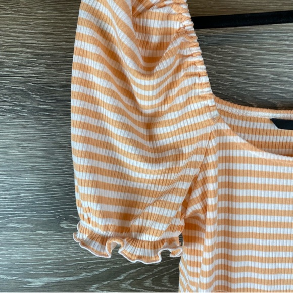 Vero Moda Nordstrom Maria the mini stripe dress coral/ white striped NWT Size M - Picture 5 of 10